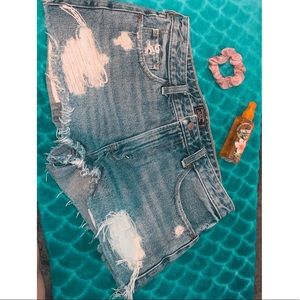 Abercrombie & Fitch Harper Low Rise Denim Shorts